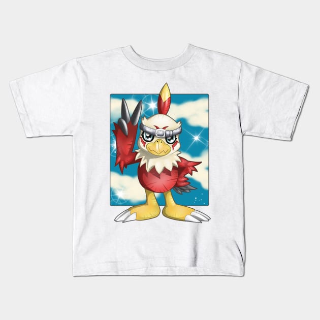 Hawkmon Kids T-Shirt by La Casa del Otaku